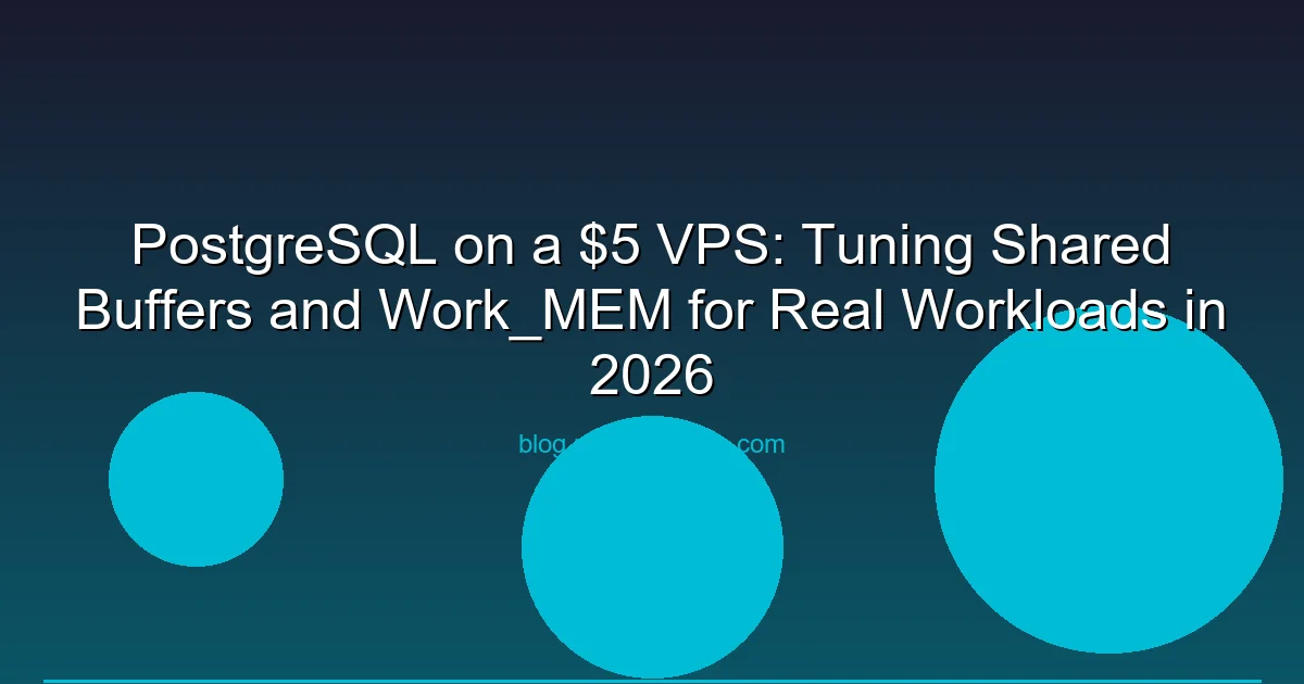 PostgreSQL on a $5 VPS: Tuning Shared Buffers and Work_MEM for Real Workloads in 2026